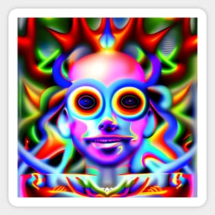 Peaking (2)- Trippy Psychedelic Art Sticker